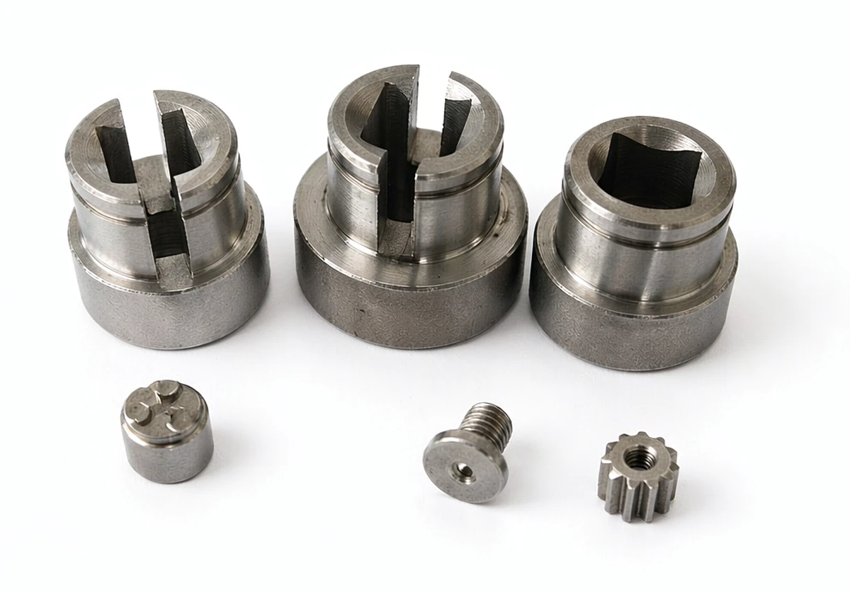 Sintered stainless steel smart lock drive shafts and cam pins