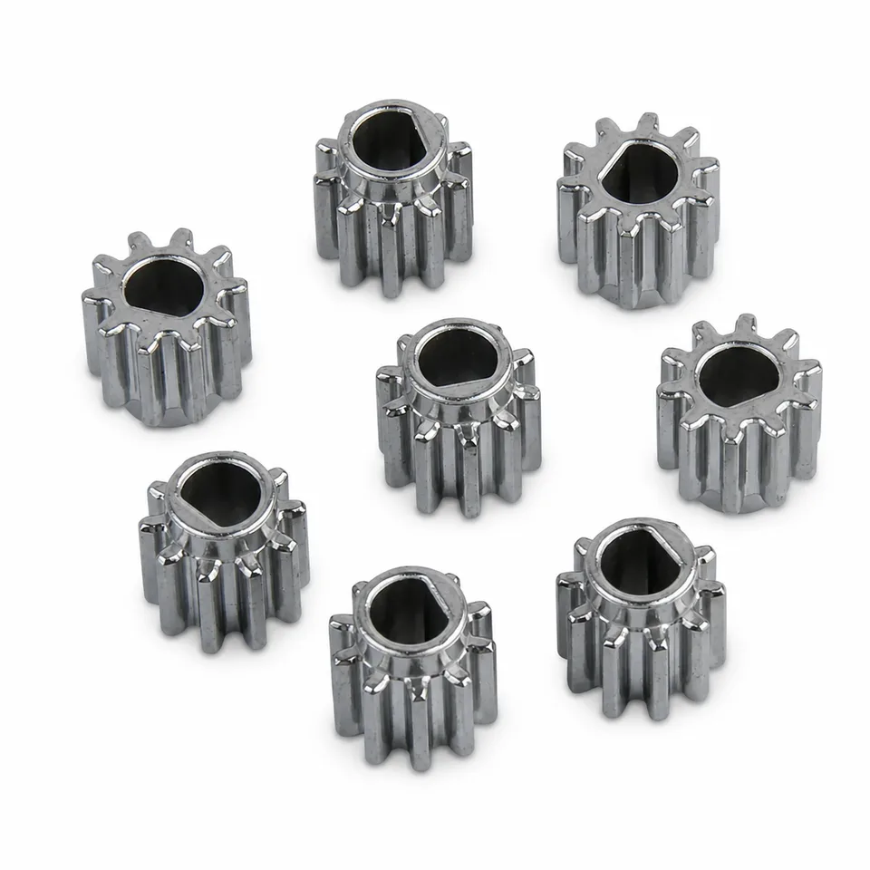 Real SINTS small metal gears shown as a transmission manufacturing reference